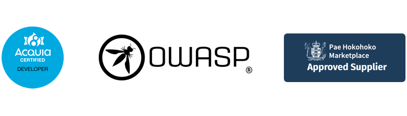 Members of OWASP Foundation and NZ Govt Marketplace, Certified Acquia Drupal developers